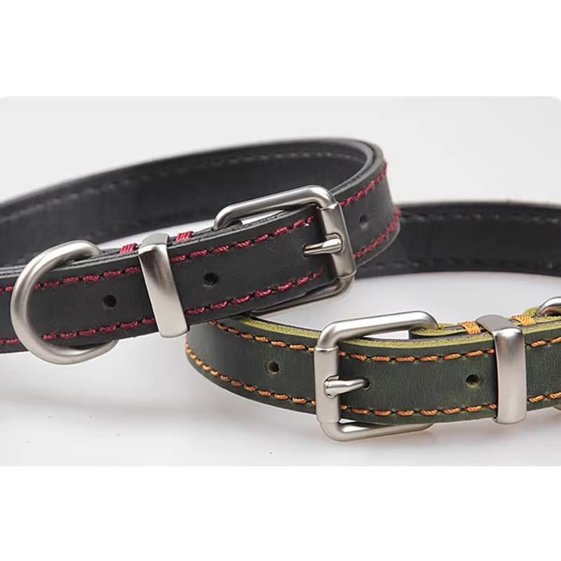 ペット用首輪  高級レザー中型犬用首輪