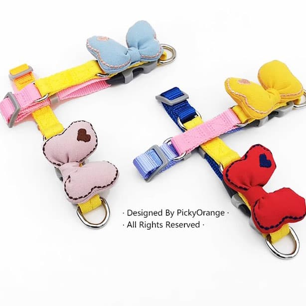 ペット用首輪 もこもこリボンの首輪