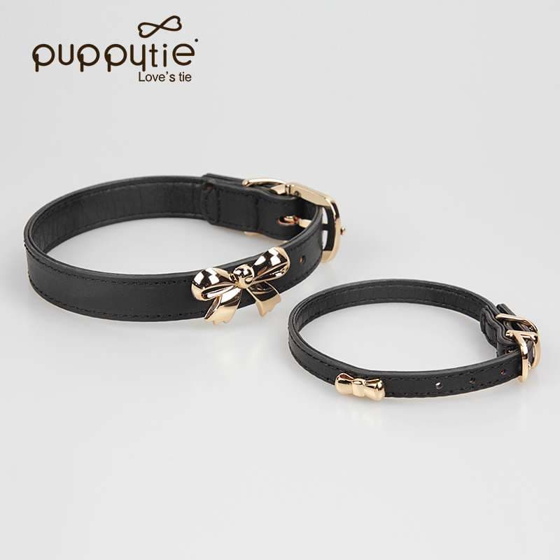 ペット用首輪  リボン飾り付き高級ペット首輪