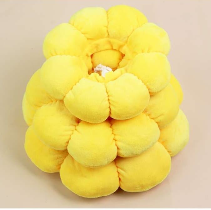 ペット用首輪 ふわふわお花のペット首輪