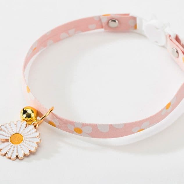 ペット用首輪 お花のしぐさ 猫の首輪チャーム