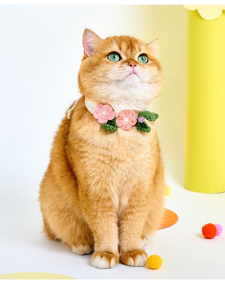 ペット用首輪 お花の庭園 猫の首輪