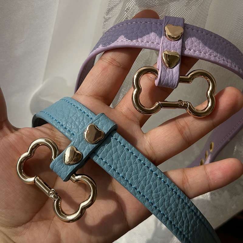 ペット用首輪 ハートモチーフの高級ペット首輪